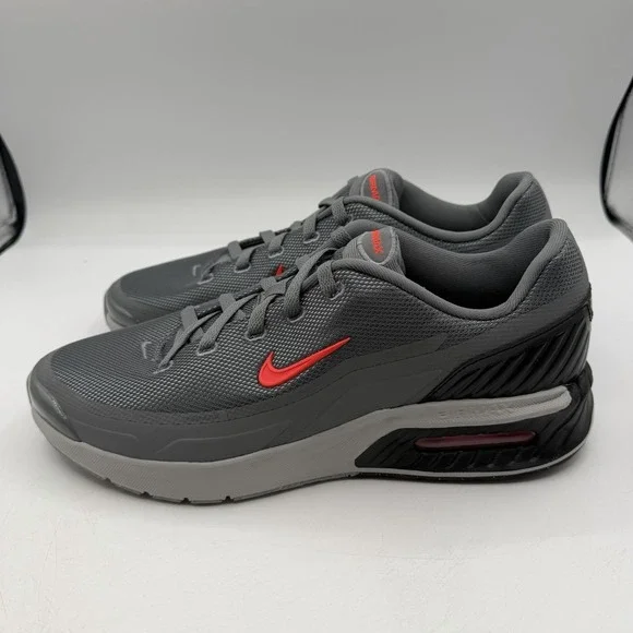 Nike Air Max Bia Running Shoes Mens Sz 9.5 Smoke Grey/Bright Crimson IF2624-002
